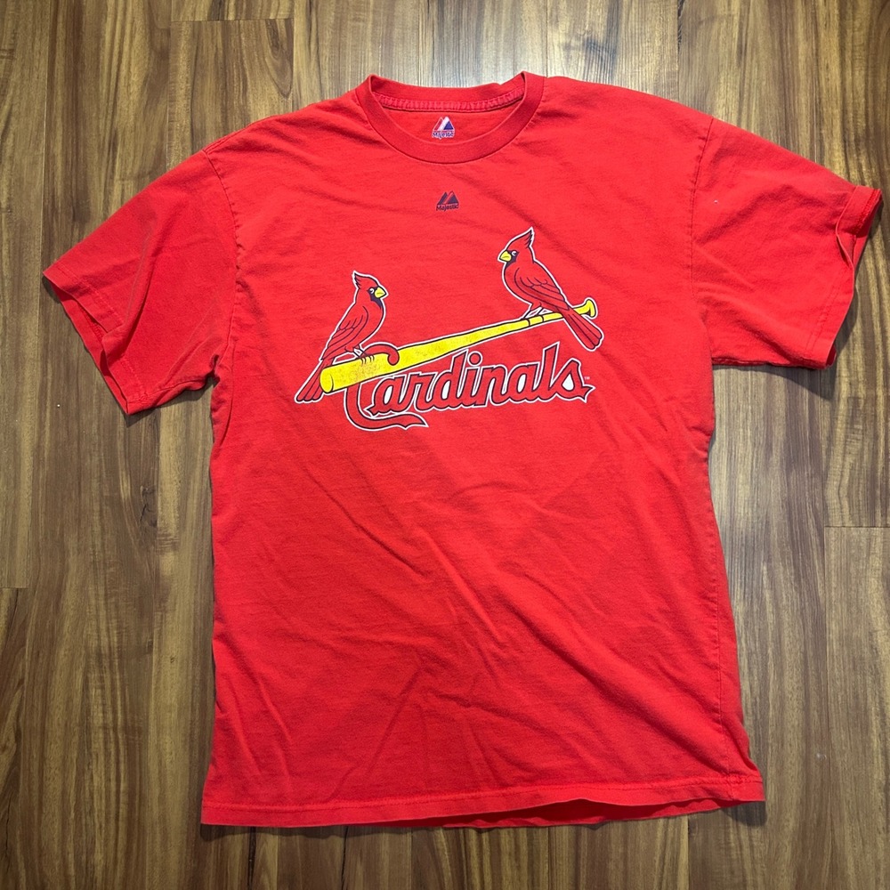 St Louis Cardinals David Freese 23 Majestic Red MLB T-Shirt Mens Large L